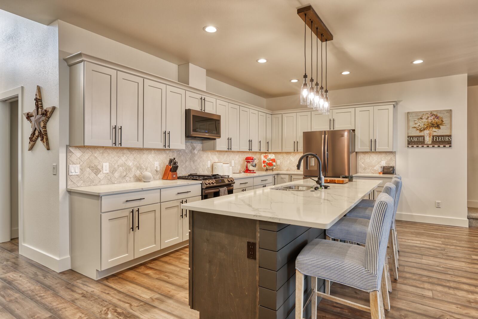 bright kitchen with island in wyoming (1)